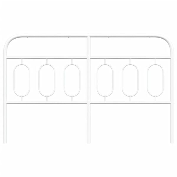 vidaXL Metal Headboard White 150 cm