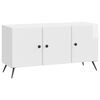 vidaXL TV Cabinet High Gloss White 99 x 34.5 x 50 cm Engineered Wood