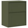 vidaXL Storage Cabinet Olive Green 60 x 40 x 70 cm Steel