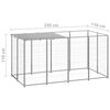 vidaXL Dog Kennel Silver 2.42 m&sup2; Steel