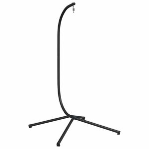 vidaXL Hanging Egg Chair Stand without Basket Black Steel
