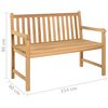 vidaXL Garden Bench 114 cm Solid Teak Wood