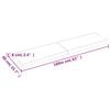 vidaXL Table Top Dark Brown 160x40x(2-6) cm Treated Solid Wood Live Edge