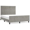 vidaXL Bed Frame without Mattress Light Grey 140x200 cm Velvet
