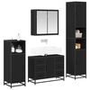 vidaXL Bathroom Furniture Set 4 pcs Black Oak Engineered Wood