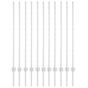 vidaXL Embedded Fence Post 11 pcs Silver 160 cm Powder-Coated Steel