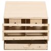 vidaXL Chicken Laying Nest 2 Compartments 63x40x65 cm Solid Pine Wood