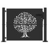 vidaXL Garden Gate with Lock Black 110 x 105 cm Powder-coated steel