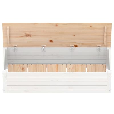 vidaXL Storage Box White 109x36.5x33 cm Solid Wood Pine