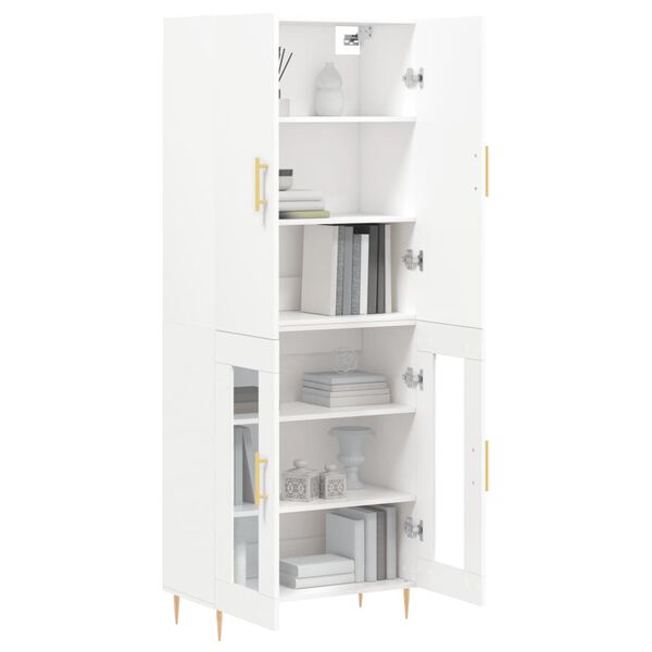 vidaXL Highboard White 69.5x34x180 cm Engineered Wood