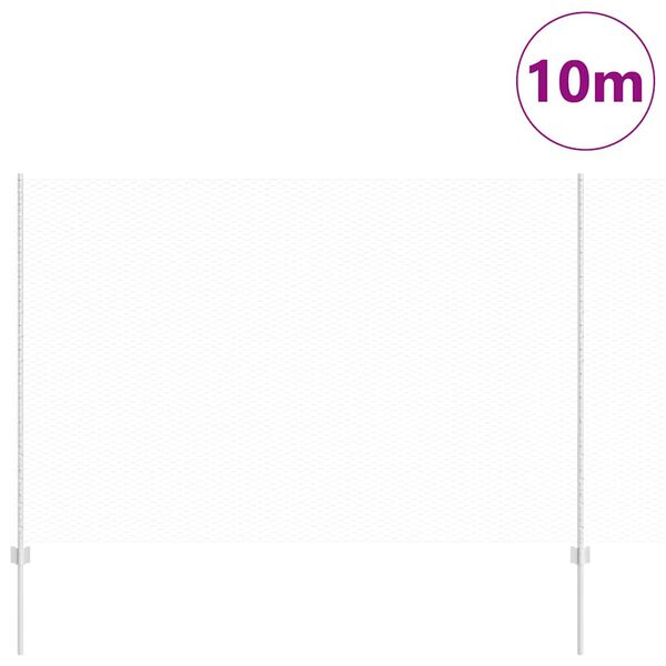 vidaXL Fence with Post Silver 1.5 x 10 m Steel