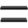 vidaXL Floating Wall Shelves 2 pcs Black 60x20x3.8 cm