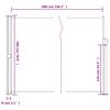 vidaXL Retractable Side Awning Taupe 180x600 cm