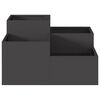 vidaXL Garden Planter Black 100 x 100 x 48 cm Steel