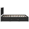 vidaXL Bed Frame with Drawer Black 150 x 200 cm Engineer Wood