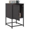 vidaXL Bedside Cabinet Black 36x39x60.5 cm Steel