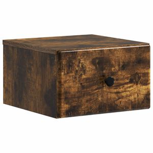 vidaXL Wall-Mounted Bedside Cabinet Smoked Oak 34.5 x 33 x 20 cm