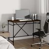 vidaXL Desk Brown Oak 100x50x75 cm Engineered Wood and Iron