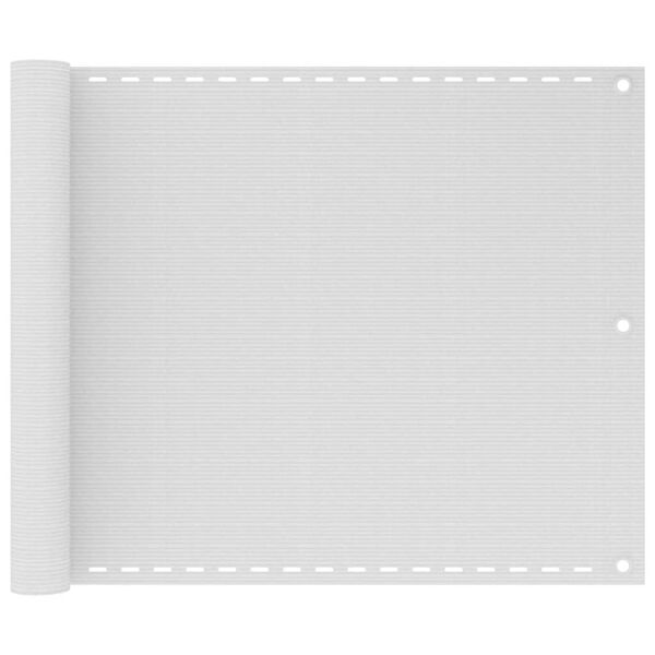vidaXL Balcony Screen White 75x500 cm HDPE