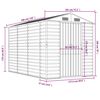 vidaXL Garden Shed Brown 191x300x198 cm Galvanised Steel