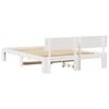 vidaXL Bed Frame with Headboard White 140 x 200 cm Solid Pine Wood