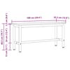 vidaXL Dining Bench Old Wood 100 x 32.5 x 48.5 cm