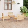 vidaXL 4 Piece Garden Lounge Set Solid Pinewood
