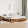 vidaXL Storage Bed Frame Old Wood 180 x 200 cm Engineered Wood