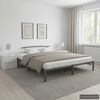 vidaXL Bed Frame without Mattress Grey Metal 200x200 cm