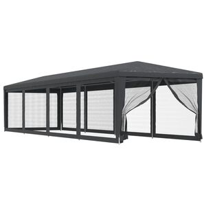 vidaXL Party Tent | Anthracite | HDPE with coating | 3x12 m | Collapsible