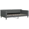 vidaXL Day Bed | Dark Gray | Polyester, Metal, Solid Wood, Plywood | Twin