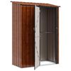 vidaXL Garden Sheds Brown 140.5 x 74 x 200 cm Metal