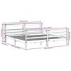 vidaXL Bed Frame without Mattress White 180x200 cm Super King Solid Wood Pine