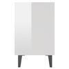 vidaXL Bed Cabinets with Metal Legs 2 pcs High Gloss White 40x30x50 cm