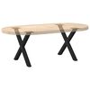vidaXL Coffee Table Legs X-Shaped 2 pcs Black 60x(42-43) cm Steel