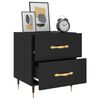 vidaXL Bedside Cabinet Black 40x35x47.5 cm Engineered Wood