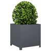 vidaXL Garden Planter Anthracite 50x50x50 cm Steel
