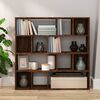 vidaXL Book Cabinet/Room Divider Brown Oak 105x24x102 cm