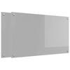 vidaXL Kitchen Backsplash 2 pcs Light Grey 100 x 60 cm Tempered Glass