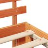 vidaXL Bed Frame with Headboard Wax Brown 75 x 190 cm Solid Pine Wood