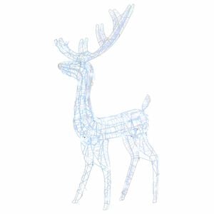 vidaXL Acrylic Reindeer Christmas Decoration 140 LEDs 128cm Cold White