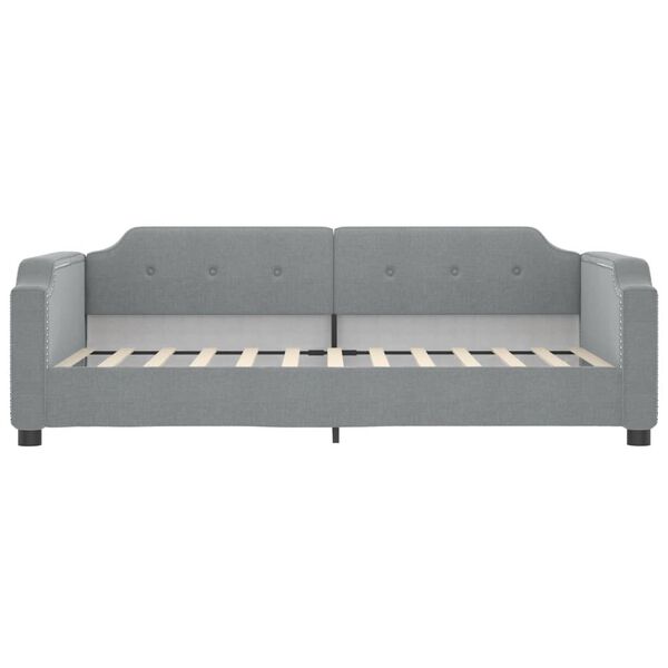 vidaXL Daybed with Mattress Light Grey 90x190 cm Fabric