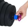 vidaXL 2-in-1 Dumbbell Set Black and Blue 121 x 19.5 x 19.5 cm