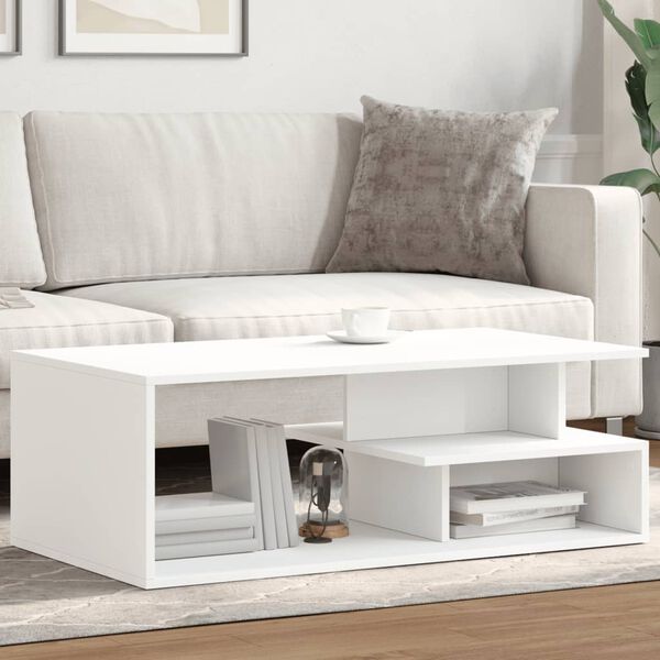 vidaXL Coffee Table White 102x55x35 cm Engineered Wood