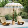 vidaXL Balinese Parasol Cream 215 x 215 x 260 cm Cotton and solid wood