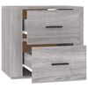 vidaXL Wall-mounted Bedside Cabinet Grey Sonoma 50x36x47 cm