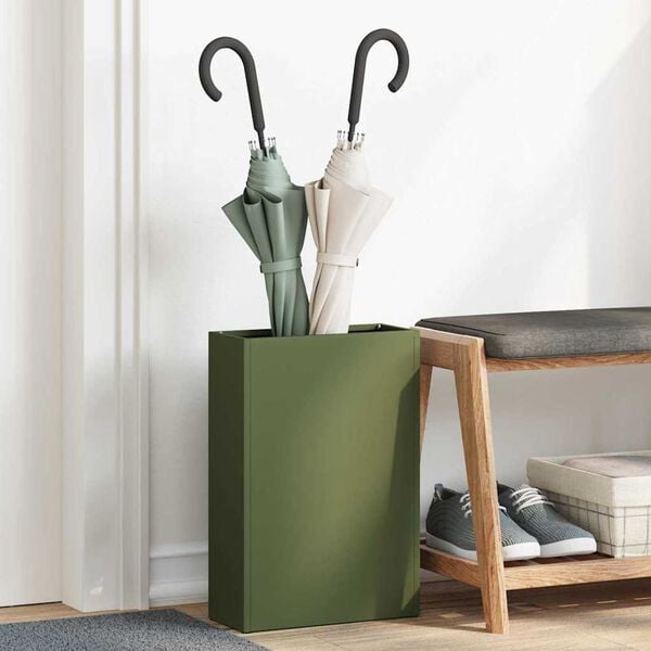 vidaXL Umbrella Stand Olive green 28 x 12 x 41 cm Steel