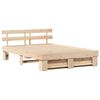 vidaXL Bed Frame with Headboard Brown 160 x 200 cm Solid Pine Wood