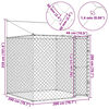 vidaXL Dog Cage 200 x 200 x 258 cm Steel and PE