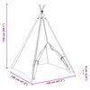 vidaXL Teepee Tent White 120 x 120 x 150 cm Fabric and Plastic